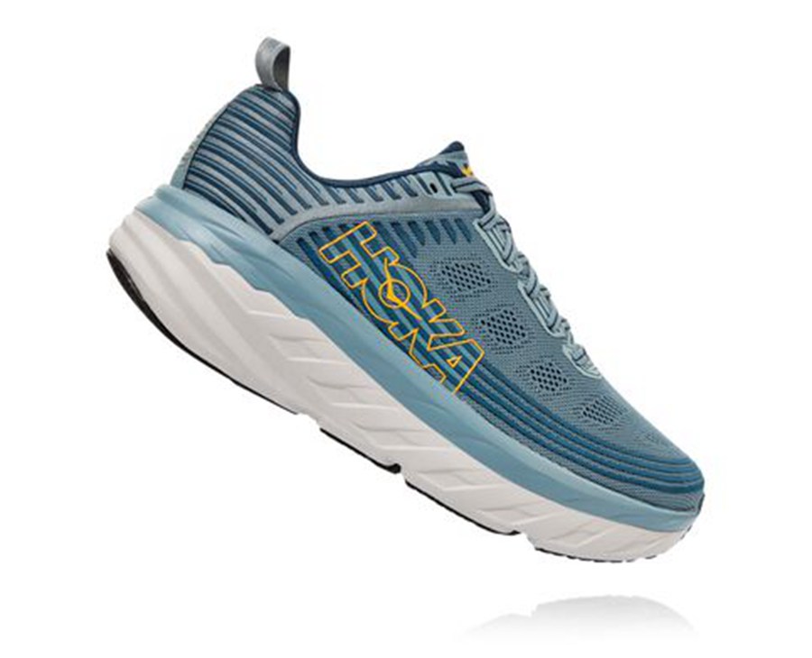 Tenis Hoka One One Hombre Azules - Bondi 6 - FQOP17385